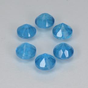 1.24 ct natürliche Intensives Blau Apatit-Edelsteine, Rund Schliff, VS