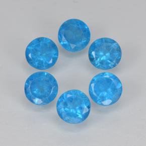 1.22 ct natürliche Intensives Blau Apatit-Edelsteine, Rund Schliff, VS