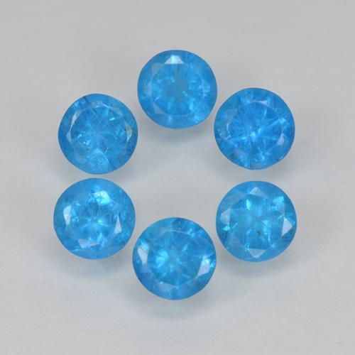 1,21 ct natürliche blauer Apatit-Edelsteine, Rundschliff, VS