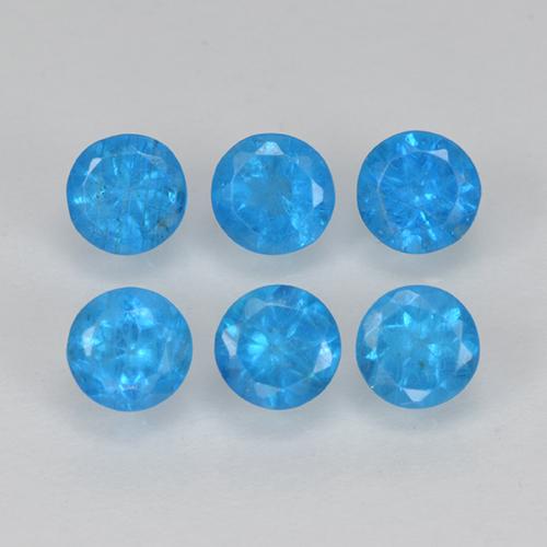 1,21 ct natürliche blauer Apatit-Edelsteine, Rundschliff, VS
