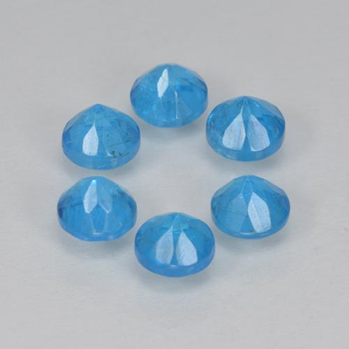 1,21 ct natürliche blauer Apatit-Edelsteine, Rundschliff, VS