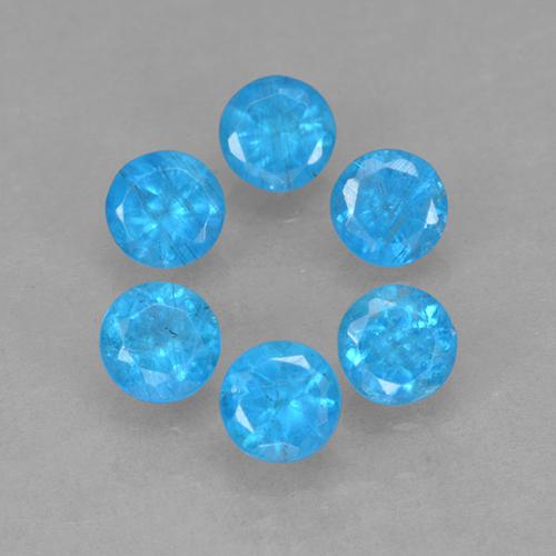1,21 ct natürliche blauer Apatit-Edelsteine, Rundschliff, VS