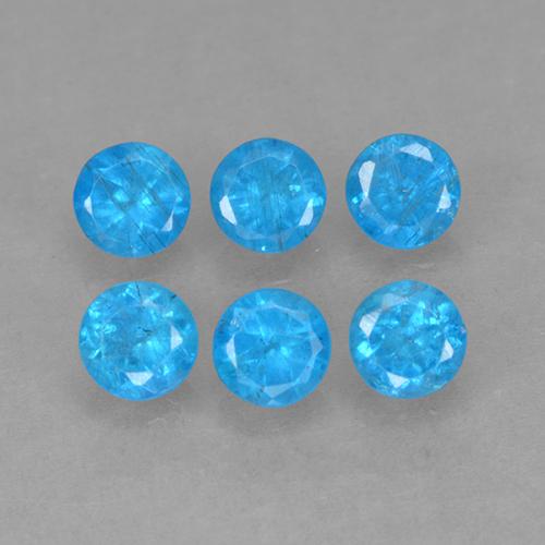 1,21 ct natürliche blauer Apatit-Edelsteine, Rundschliff, VS
