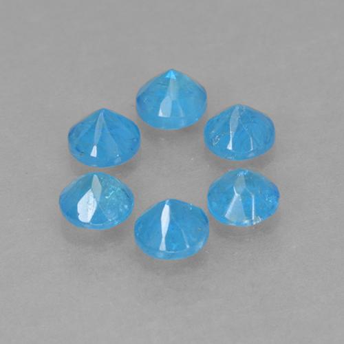 1,21 ct natürliche blauer Apatit-Edelsteine, Rundschliff, VS