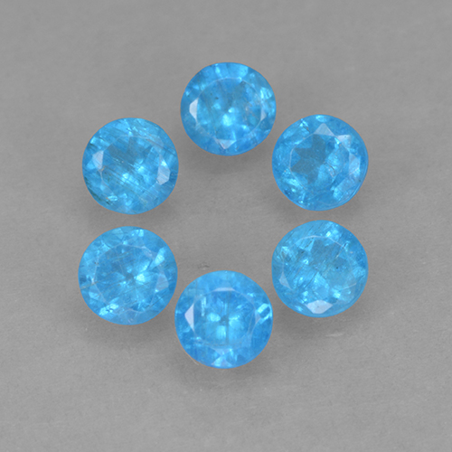 1.13 ct natürliche Mittelblau Apatit-Edelsteine, Rund Schliff, VS