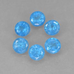 1.10 ct natürliche Tiefes Babyblau Apatit-Edelsteine, Rund Schliff, VS