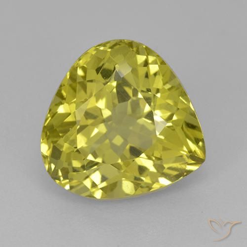 3.73ct Natürlicher Mittelgelb Apatit, Birnenform, VS