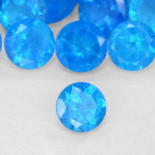 0,30 ct natürliche blauer Apatit-Edelsteine, Rundschliff, VS-SI