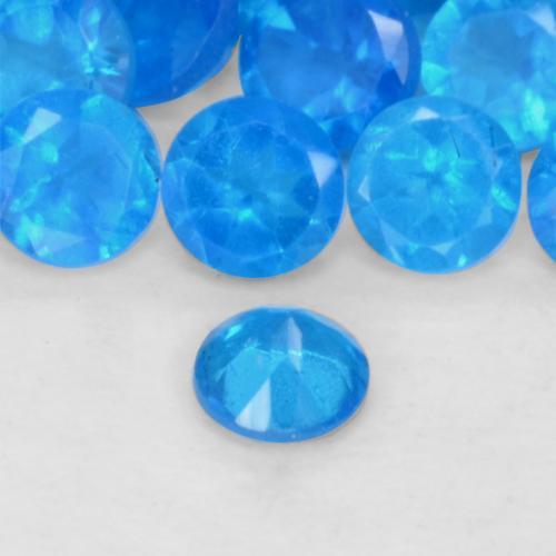 0,30 ct natürliche blauer Apatit-Edelsteine, Rundschliff, VS-SI