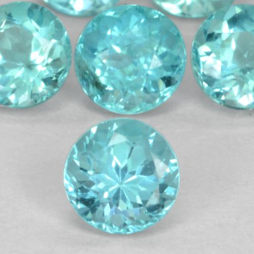 0,67 ct natürliche türkiser Apatit-Edelsteine, Rundschliff, VS-SI