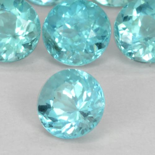 0,67 ct natürliche türkiser Apatit-Edelsteine, Rundschliff, VS-SI