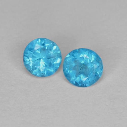 0.30 ct natürliche Elektrisches Azurblau Apatit-Edelsteine, Rund Schliff, VS