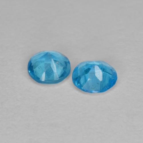 0.30 ct natürliche Elektrisches Azurblau Apatit-Edelsteine, Rund Schliff, VS