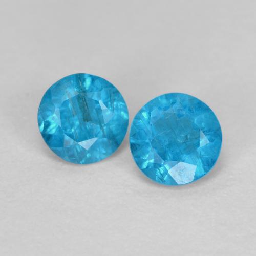 0.35 ct natürliche Blau Apatit-Edelsteine, Rund Schliff, VS