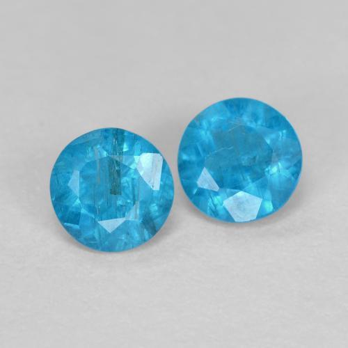 0.35 ct natürliche Blau Apatit-Edelsteine, Rund Schliff, VS