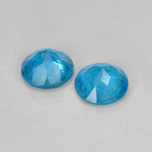 0.35 ct natürliche Blau Apatit-Edelsteine, Rund Schliff, VS
