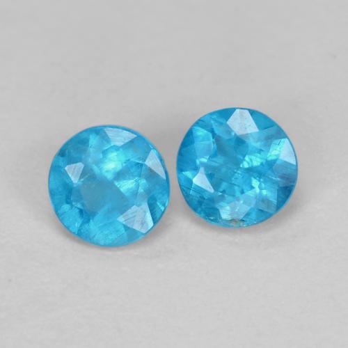 0.38 ct natürliche Blau Apatit-Edelsteine, Rund Schliff, VS
