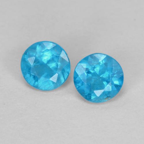 0.38 ct natürliche Blau Apatit-Edelsteine, Rund Schliff, VS