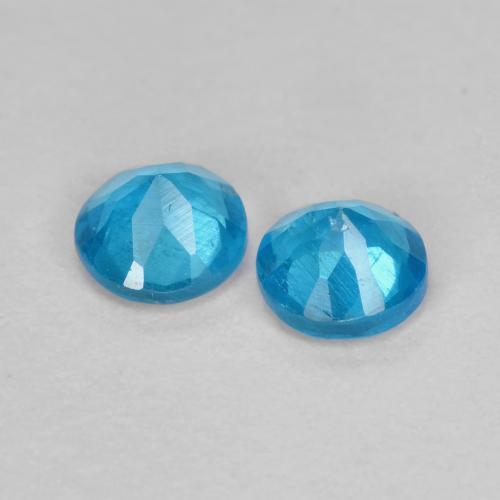 0.38 ct natürliche Blau Apatit-Edelsteine, Rund Schliff, VS
