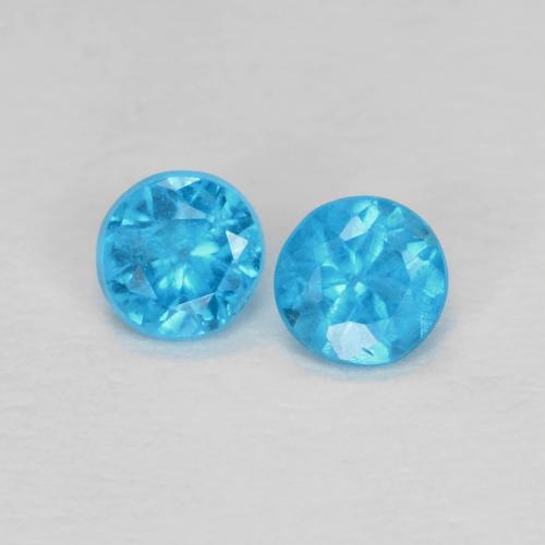 0.32 ct natürliche Azurblau Apatit-Edelsteine, Rund Schliff, VS