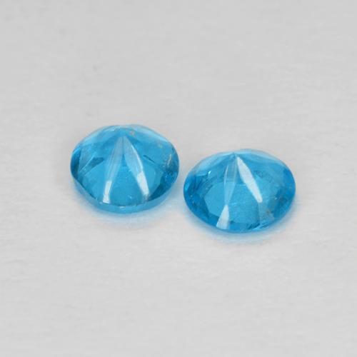 0.32 ct natürliche Azurblau Apatit-Edelsteine, Rund Schliff, VS