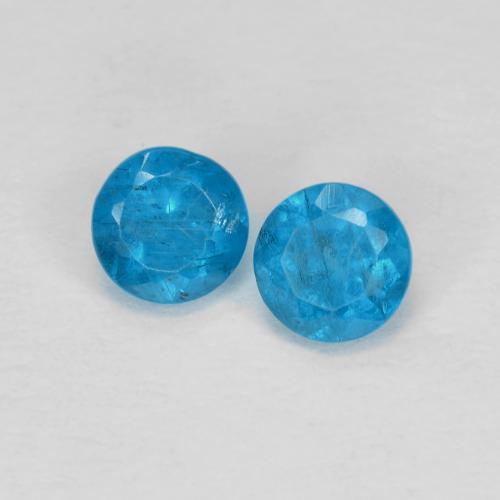 0,40 ct natürliche blauer Apatit-Edelsteine, Rundschliff, VS-SI