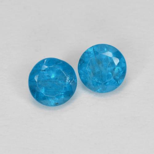 0,40 ct natürliche blauer Apatit-Edelsteine, Rundschliff, VS-SI