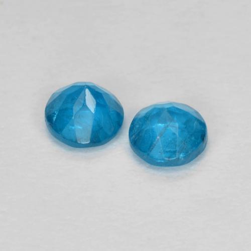 0,40 ct natürliche blauer Apatit-Edelsteine, Rundschliff, VS-SI