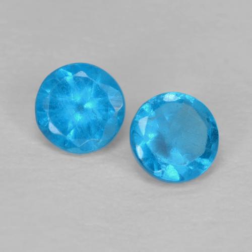 0.37 ct natürliche Intensives Blau Apatit-Edelsteine, Rund Schliff, VS
