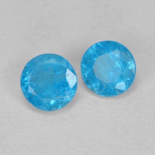 0.37 ct natürliche Intensives Blau Apatit-Edelsteine, Rund Schliff, VS