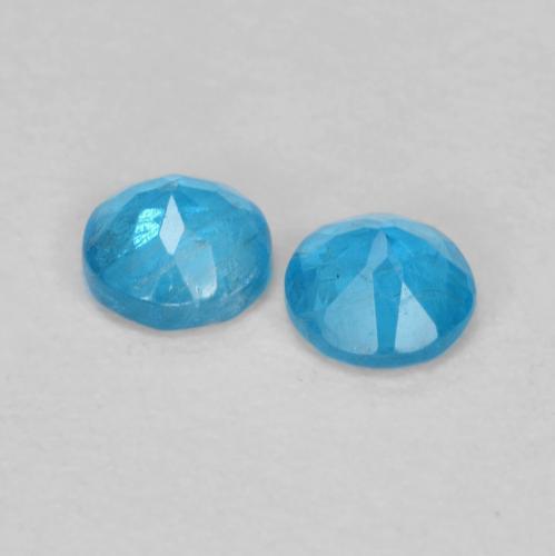 0.37 ct natürliche Intensives Blau Apatit-Edelsteine, Rund Schliff, VS