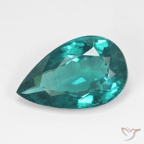 6.94ct Natürlicher Dunkelblau Apatit, Birnenform, VS