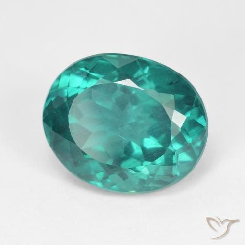 9,17 ctw natürlicher Dunkelgrün Blau Apatit, Oval, VS