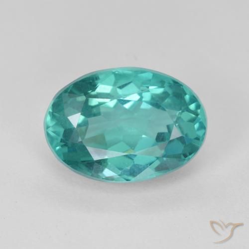 5.33ct Natürlicher Helles Blaugrün Apatit, Oval, VS