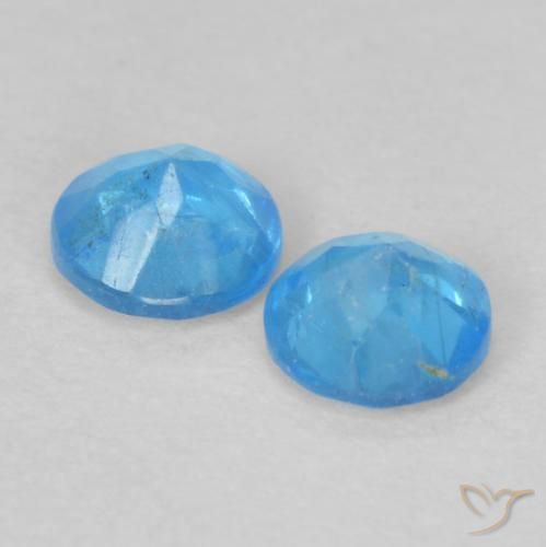 0.37 ct natürliche Tiefes Babyblau Apatit-Edelsteine, Runden, VS