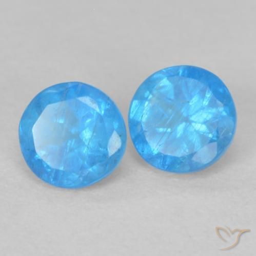 0.38 ct natürliche Tiefes Babyblau Apatit-Edelsteine, Runden, VS