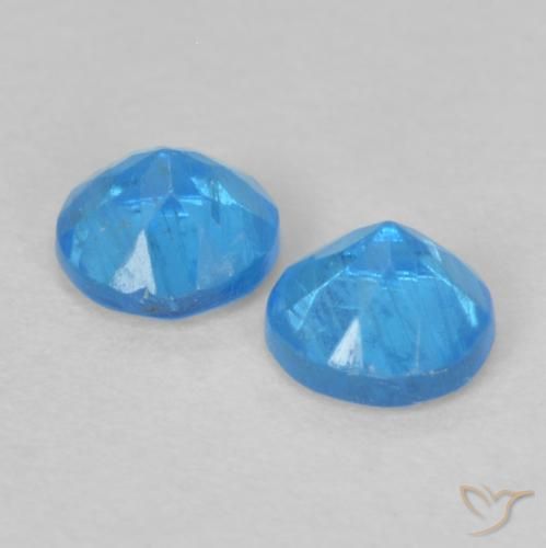0.38 ct natürliche Tiefes Babyblau Apatit-Edelsteine, Runden, VS
