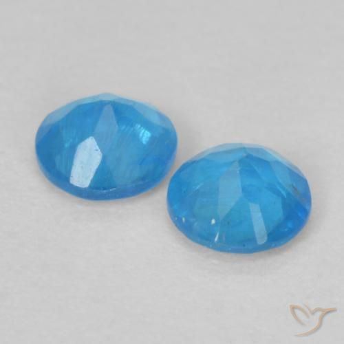 0.33 ct natürliche Intensives Azurblau Apatit-Edelsteine, Runden, VS