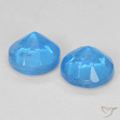 0.40 ct natürliche Tiefes Babyblau Apatit-Edelsteine, Runden, VS-SI