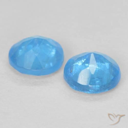 0.35 ct natürliche Tiefes Azurblau Apatit-Edelsteine, Runden, VS-SI
