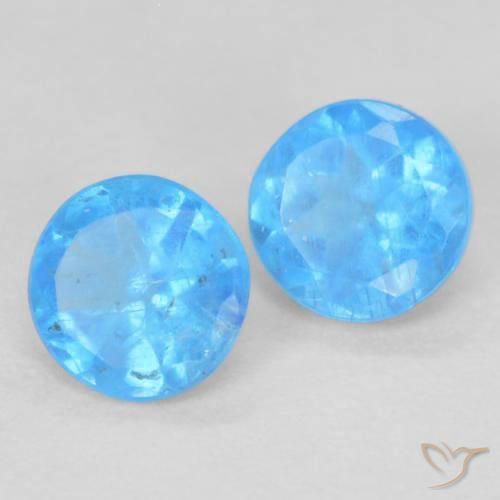 0.36 ct natürliche Tiefes Azur Apatit-Edelsteine, Runden, VS-SI