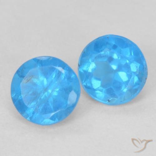 0.38 ct natürliche Mittelblau Apatit-Edelsteine, Runden, VS