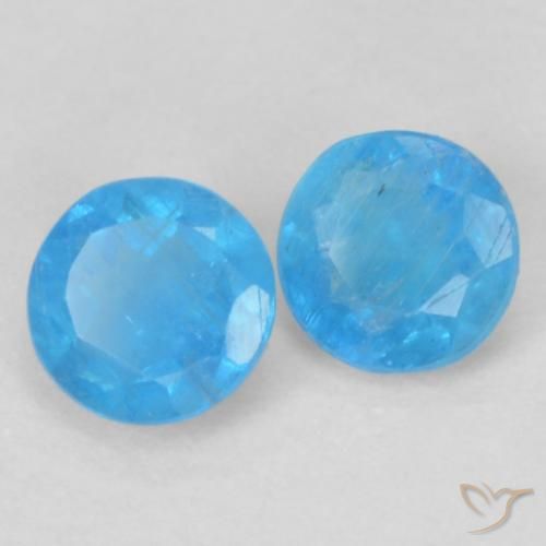 0.37 ct natürliche Tiefes Azur Apatit-Edelsteine, Runden, VS-SI