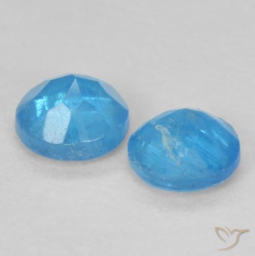 0.37 ct natürliche Tiefes Azur Apatit-Edelsteine, Runden, VS-SI