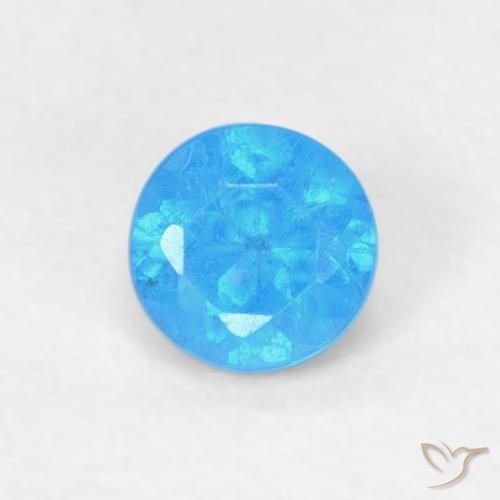 0.18ct Natürlicher Mittelblau Apatit, Runden, VVS-VS