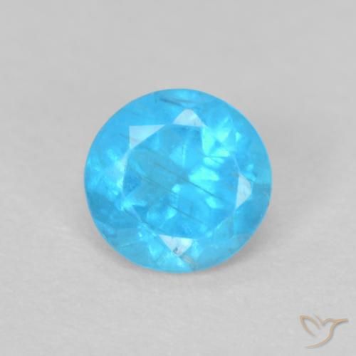 0.20ct Natürlicher hellblau Apatit, Runden, VS
