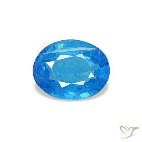 0,32 ctw natürlicher blauer Apatit, Oval Schliff, SI
