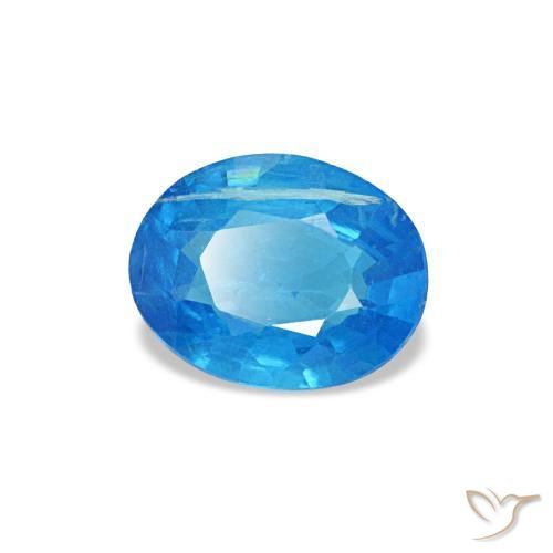 0,32 ctw natürlicher blauer Apatit, Oval Schliff, SI
