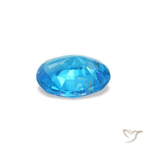 0,37 ctw natürlicher blauer Apatit, Rundschliff, SI