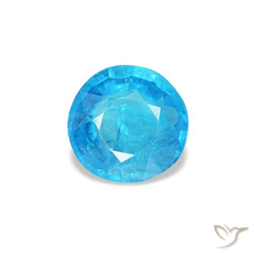 0.33ct Blauer Apatit, Rund, SI
